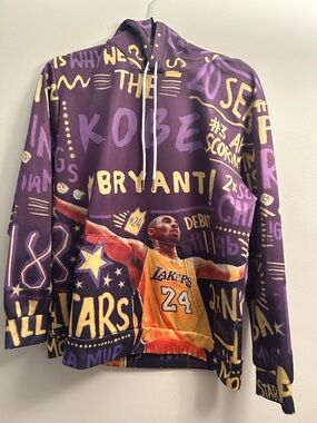 Purple Graphic Pullover Hoodie - Kobe Bryant Tribute